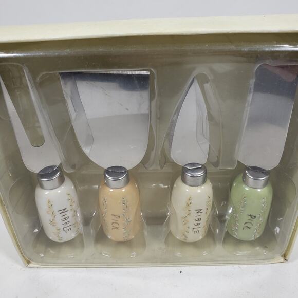 Nibble Pick Garden Party Hors d'oeuvres Set of 4 OPEN BOX Gift Set - Picture 2 of 6